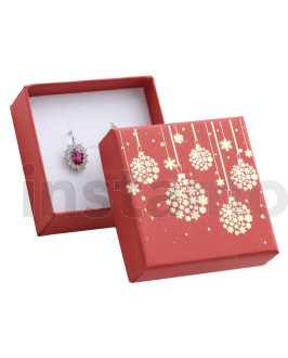 Dárková krabička červená vánoční