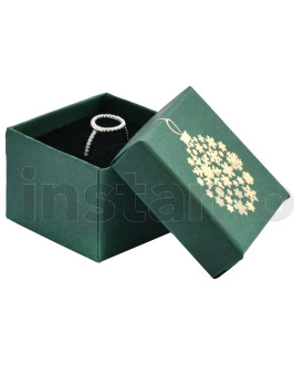 Dárková krabička zelená vánoční