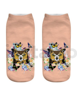 Ponožky Sova s 3D potiskem