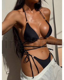 Černé dvoudílné plavky