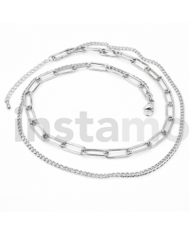 Ocelový náhrdelník dvojitý