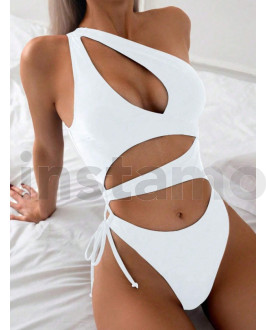 Bílé jednodílné plavky