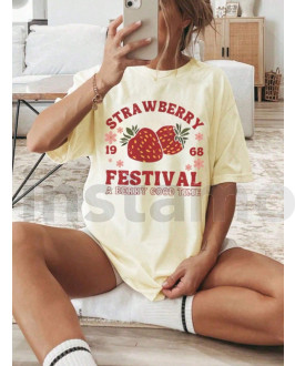 Béžové tričko s potiskem