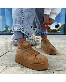 Camelové zateplené tenisky