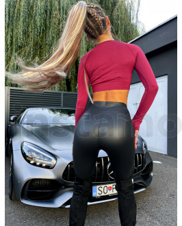 Černé jemně zateplené legíny