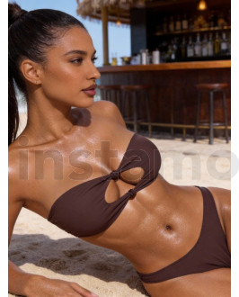 Hnědé dvoudílné plavky