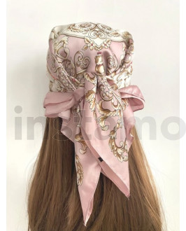 Světle růžový vzorovaná šátek