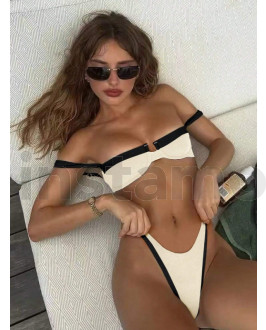 Béžové dvoudílné plavky