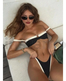 Černé dvoudílné plavky