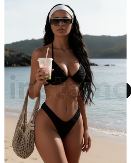 Černé dvoudlné plavky