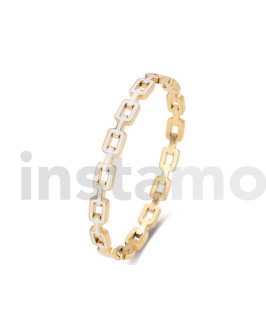 Dámský ocelový náramek pozlacený