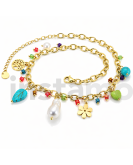 Dámský ocelový náhrdelník s přívěskem