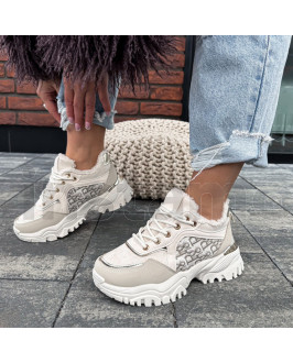 Béžové zateplené tenisky