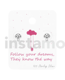 Stříbrné náušnice HŘÍBEK