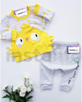 Žluto -šedá dvoudílná souprava