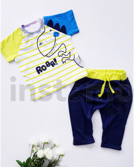 Modrá dvoudílná bavlněná souprava