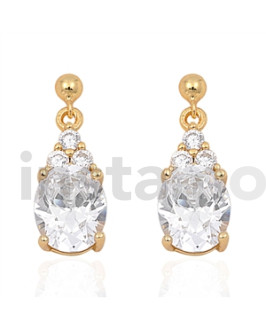 Stříbrné náušnice pozlacené