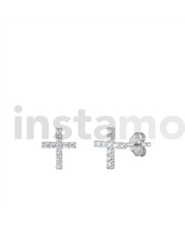 Stříbrné náušnice krížek
