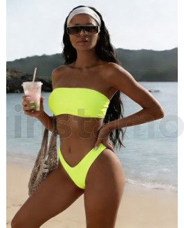 Žluté dvoudílné plavky