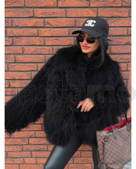 Kožich z mongolské ovečky BLACK