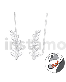 Stříbrné náušnice ear cuff