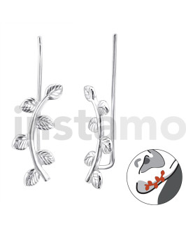 Stříbrné náušnice ear cuff
