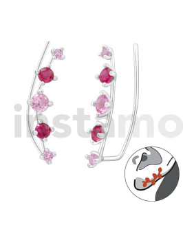 Stříbrné náušnice ear cuff