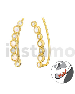 Stříbrné náušnice ear cuff