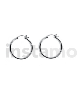 Stříbrné kruhové náušnice