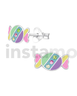 Stříbrné náušnice bonbon