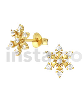 Stříbrné náušnice Vánoce