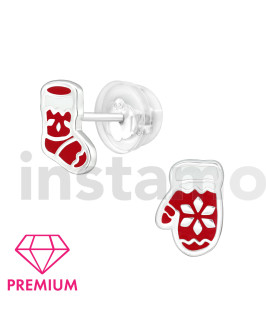 Stříbrné náušnice Vánoce