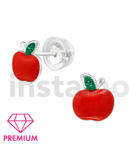 Stříbrné náušnice jablko