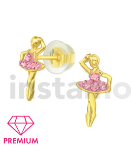 Stříbrné náušnice BALETKA