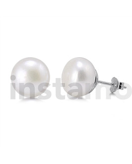 Stříbrné náušnice perla