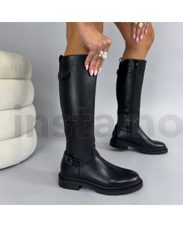 Černé vysoké kozačky