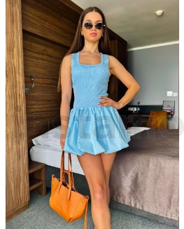 Světle modré PUFFY šaty