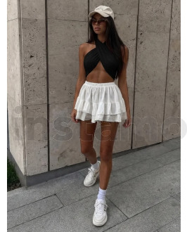 Černý  top na vázání