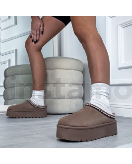 Hnědá nasouvací obuv