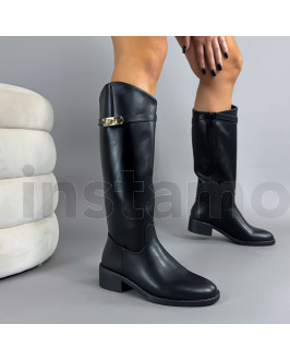 Černé vysoké kozačky