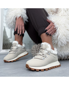 Béžové zateplené tenisky