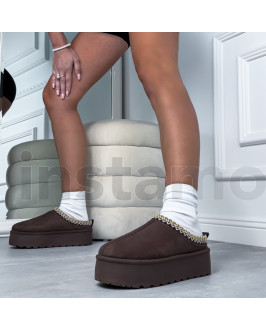 Hnědá nasouvací obuv