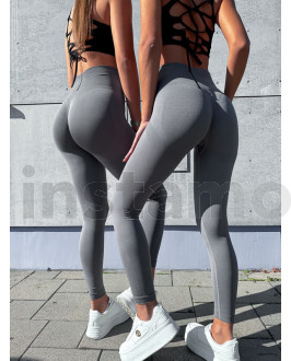 Tmavě šedé push-up legíny