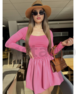 Fuchsiové PUFFY šaty