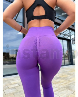 Fialové push-up legíny