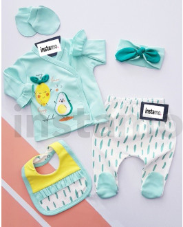 Zelená pětidílná avokádo souprava