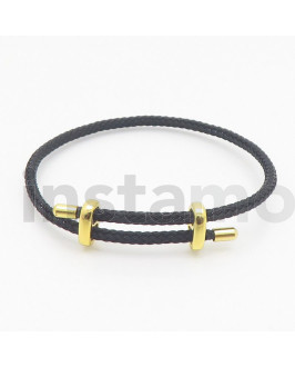 Nastavitelný náramek z chirurgické oceli černý