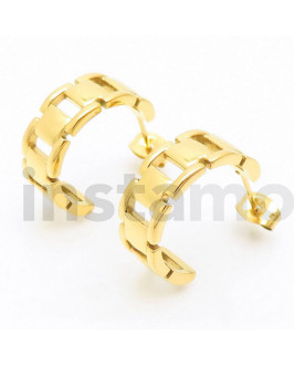 Dámské náušnice ocelové pozlacené