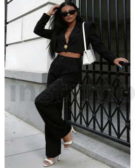 Černý kalhotový komplet