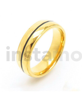 Pozlacený ocelový prsten